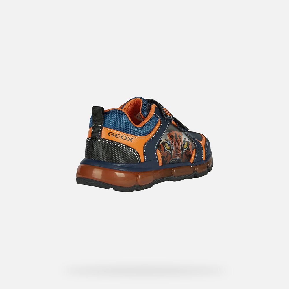 Geox Sneakers Navy/Orange Android - Geox Boys Shoes - KDQFOV865